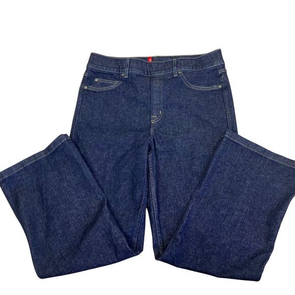 Spanx Sz XL SPANXshape EveryWear Kick Flare Jeans Raw Indigo Pull-on Stretchy 16 - Picture 14 of 16